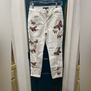 Butterfly Sequin Capri Pants